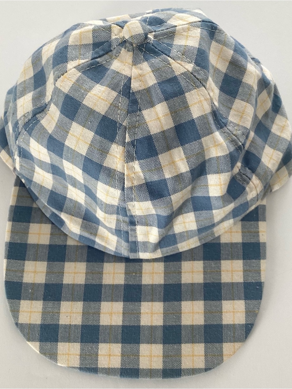Bags & Baggage Blue and Cream Gingham Cap